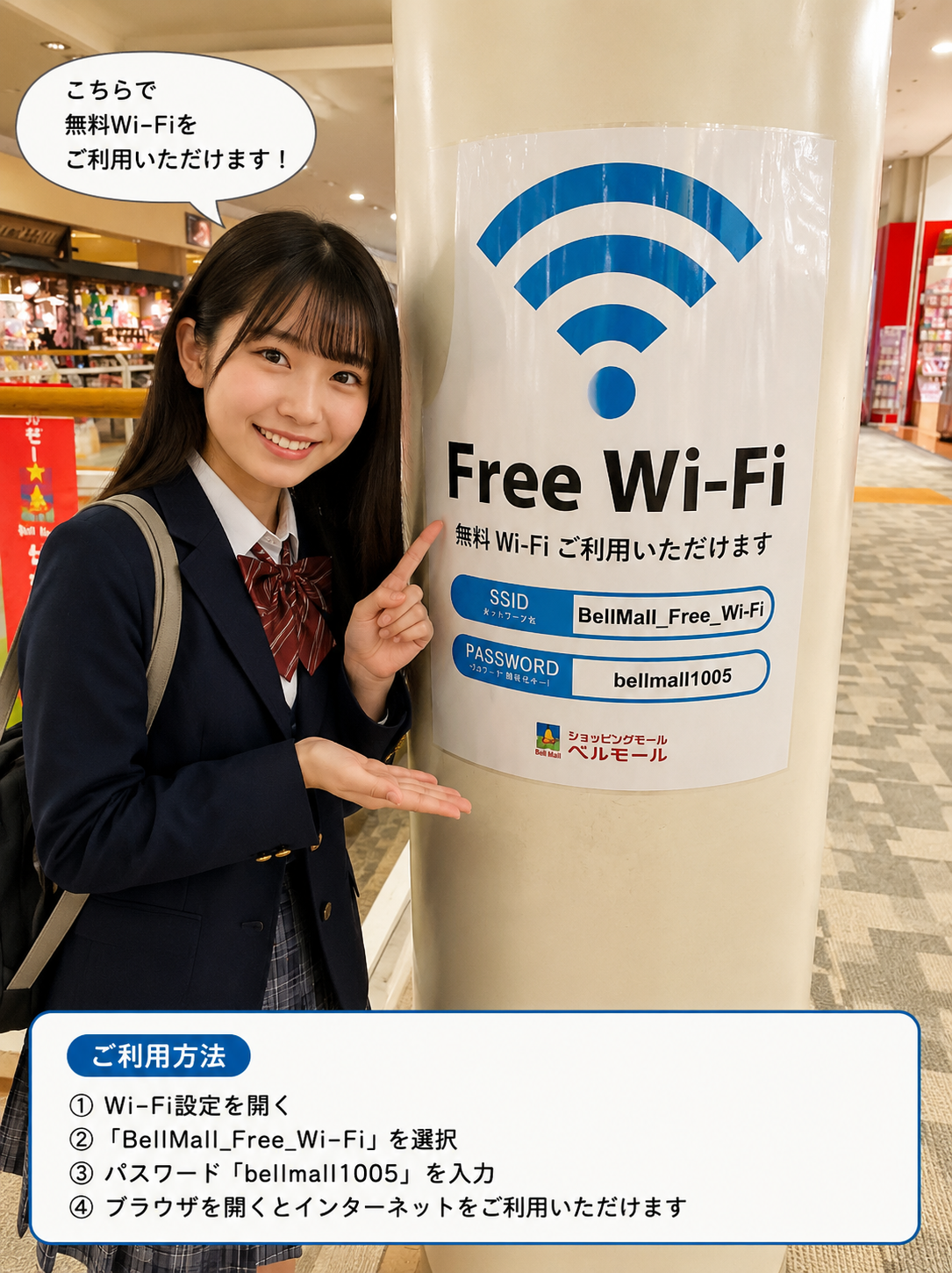 JKが案内Wi-Fiスポット