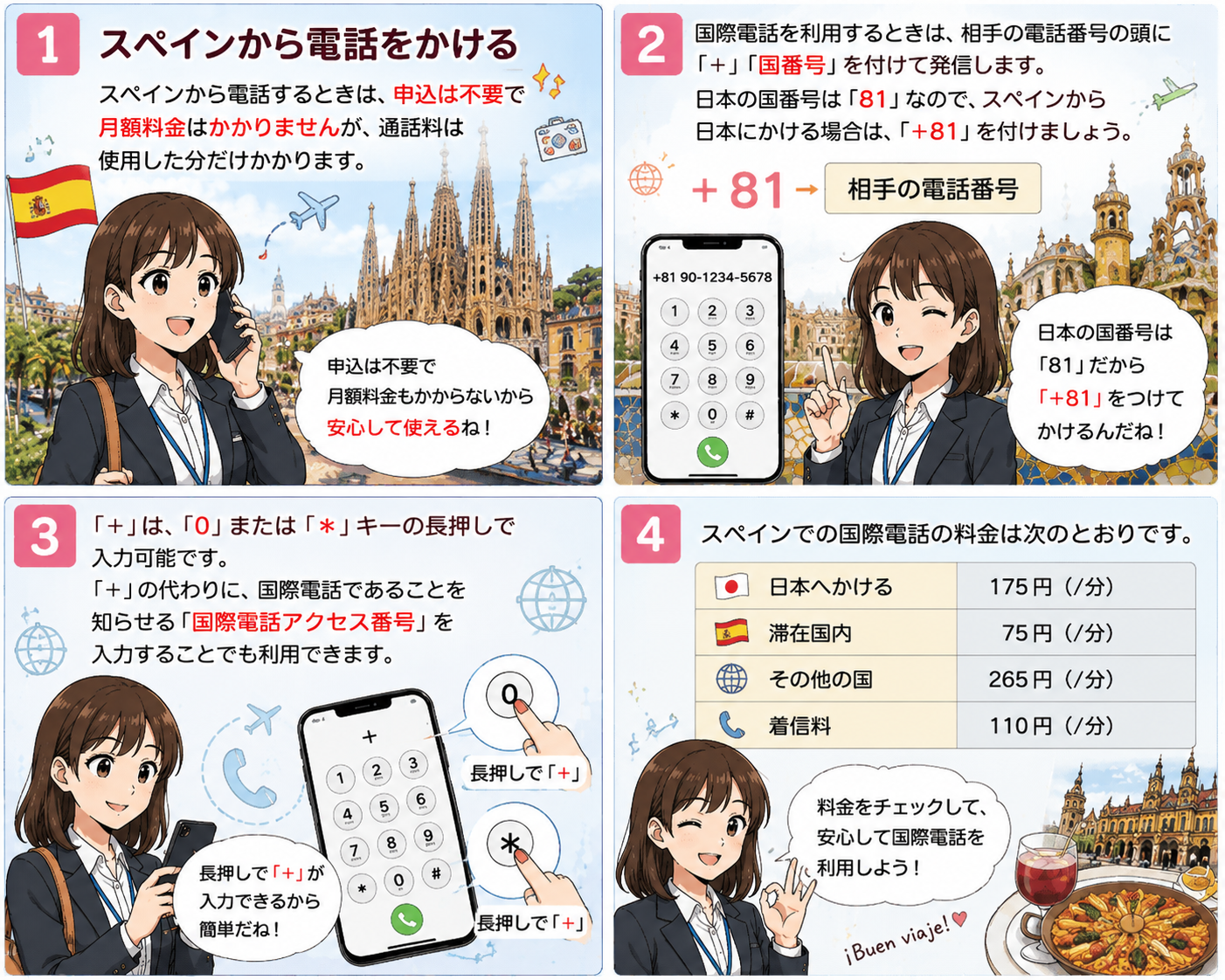 LINEMOスペインから電話をかける