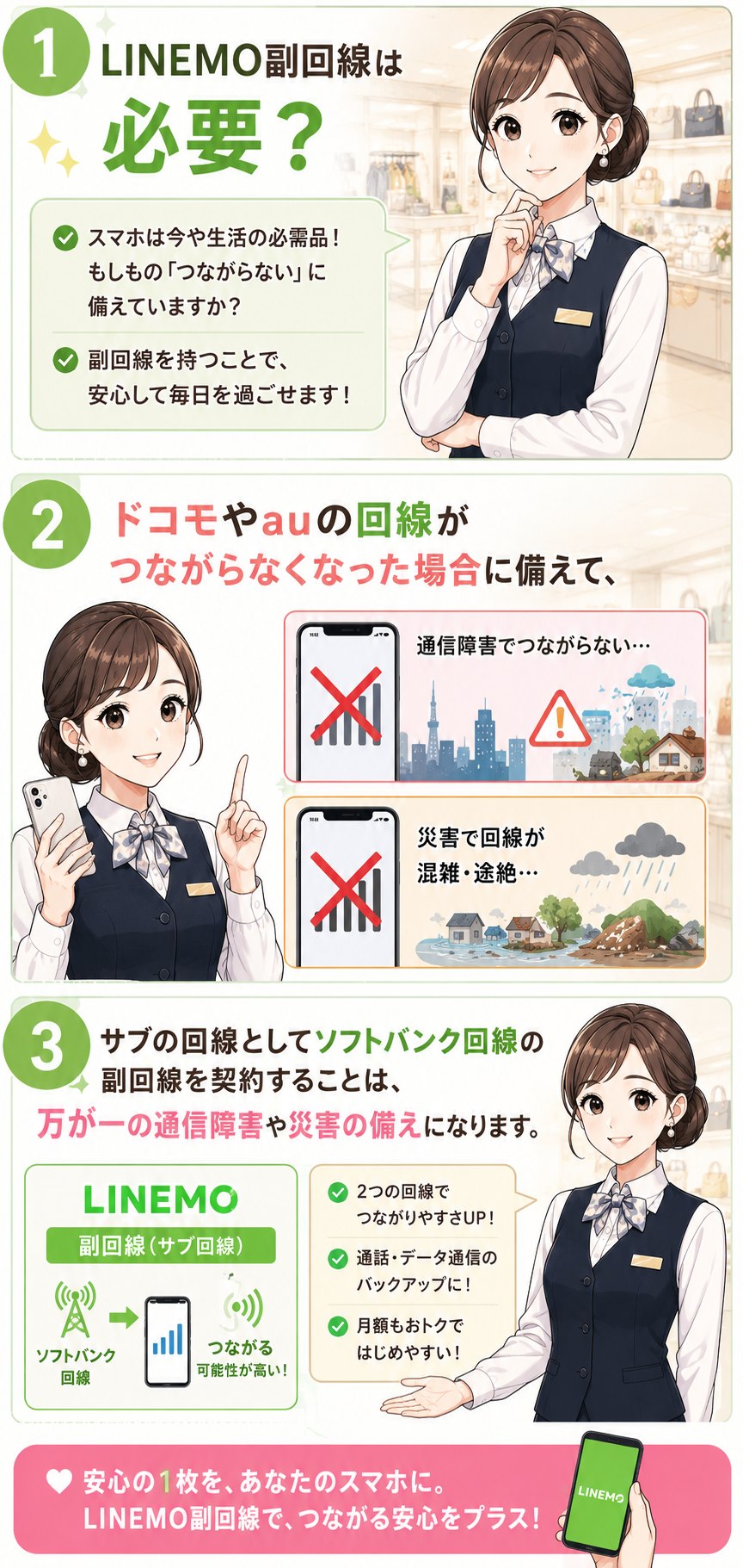 LINEMO副回線必要