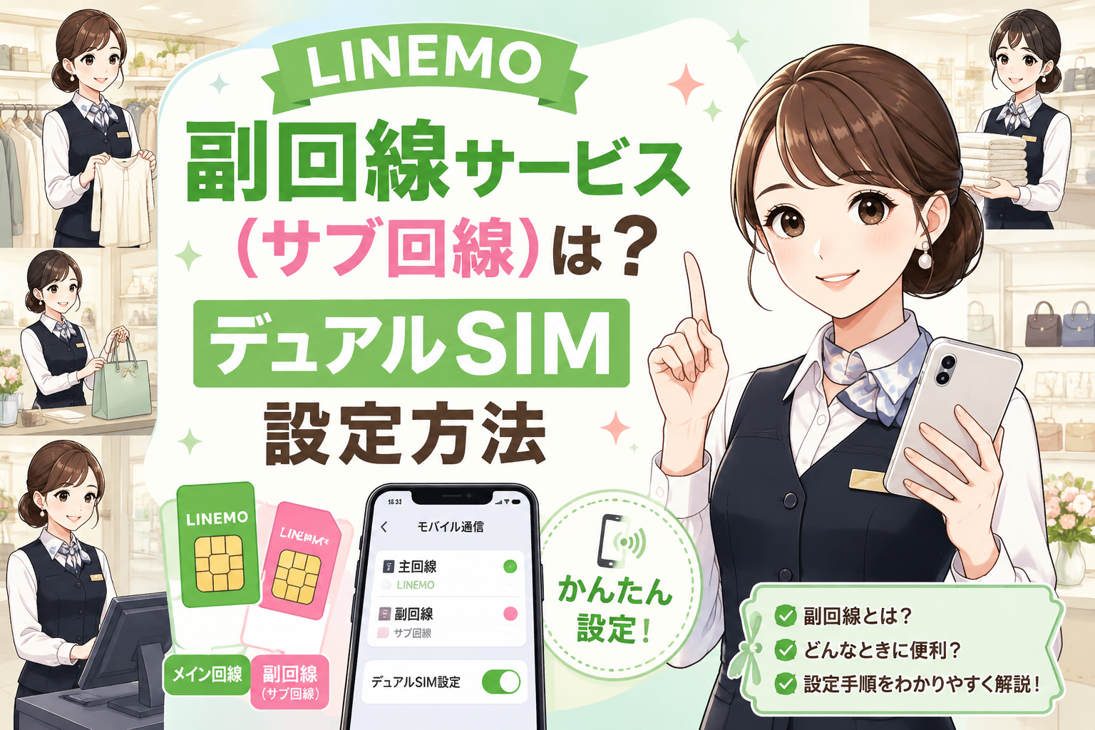 LINEMO副回線