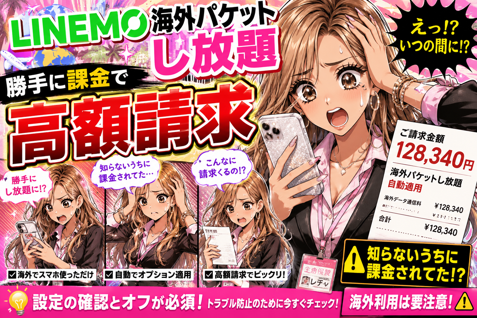 LINEMO海外パケットし放題とは？